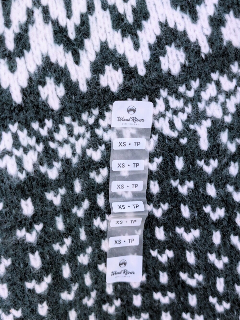 Windriver Dark Green and White Heritage Turtleneck Sweater NWT - Picture 4 of 7